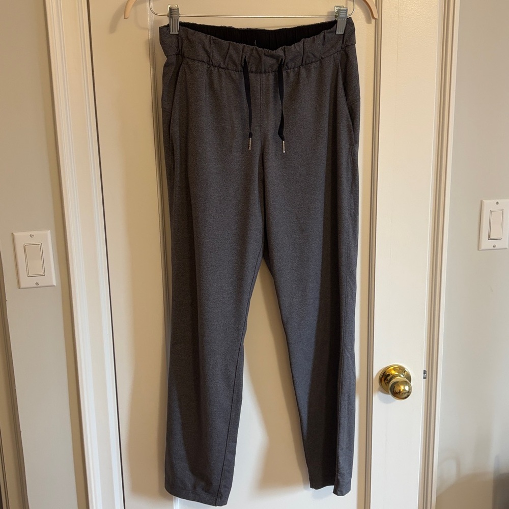 lululemon On the Fly Jogger Heathered Grey Drawstring Pants Size 6
